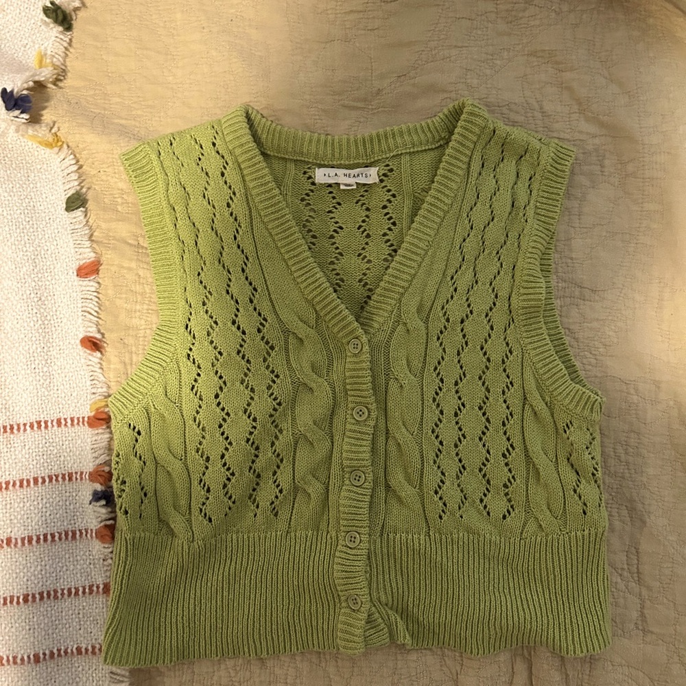 Green Pacsun knit sweater vest